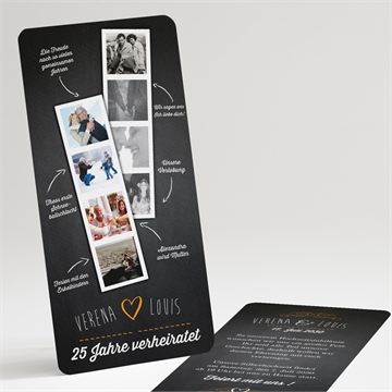 Einladung Hochzeitsjubiläum retrospective - 25 jahre