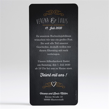 Einladung Hochzeitsjubiläum retrospective - 25 jahre - vue 2