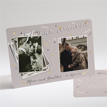 Einladung Hochzeitsjubiläum damals wie heute