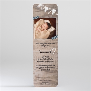 Einladung Taufe wachsender baum - karte rückseite