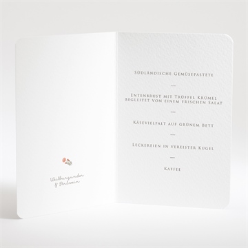 Menükarte Taufe blumenalphabet mädchen - Vue 2