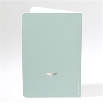 Menükarte Taufe blumenalphabet junge - Dos du menu