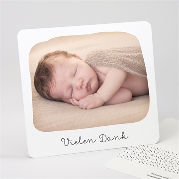 Dankeskarte Geburt pünktchen kunst