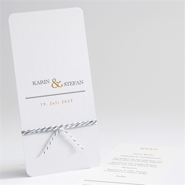 Menükarte Hochzeit eng verbunden