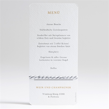 Menükarte Hochzeit eng verbunden - Vue 2