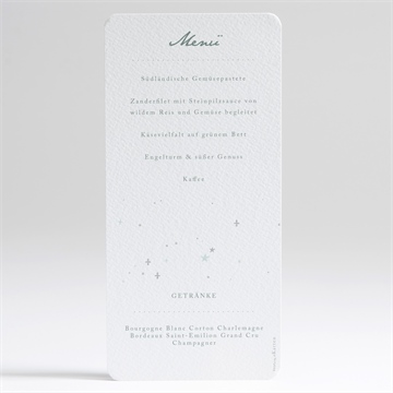 Menükarte Taufe grünes licht - Dos du menu