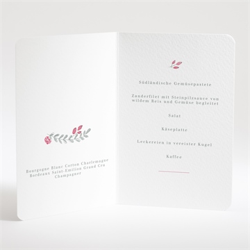 Menükarte Taufe rosenkranz - Intérieur du menu