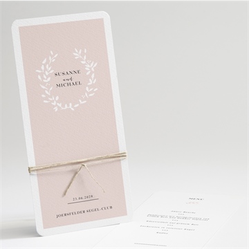 Menükarte Hochzeit reine eleganz