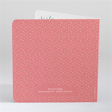 Einladung Taufe pünktchen mit blumen - vue 3