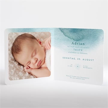 Einladung Taufe wassertropfen - Vue 2