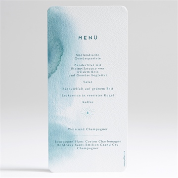 Menükarte Taufe wassertropfen - Vue 2