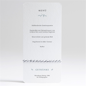 Menükarte Hochzeit blätterkranz mit farbenspiel - Vue 2