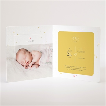 Einladung Taufe unser star gelb - vue 3