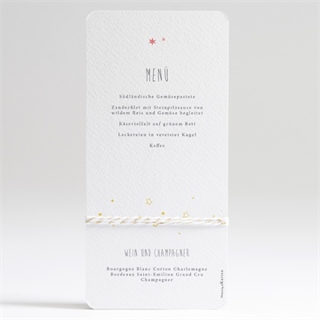 Menükarte Taufe unser star gelb - Dos du menu