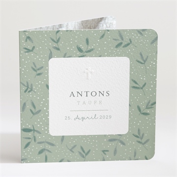 Einladung Taufe blätter im wind