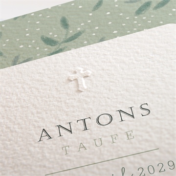 Einladung Taufe blätter im wind - vue 2