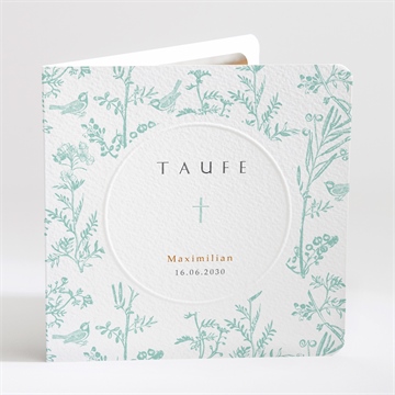 Einladung Taufe vintage vogel