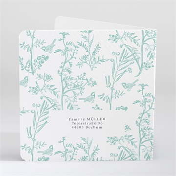 Einladung Taufe vintage vogel - vue 4