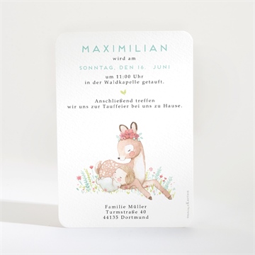 Einladung Taufe mein rehkitz - Vue 2
