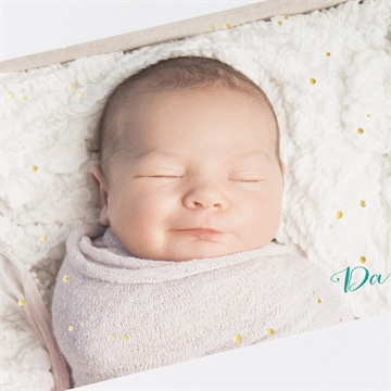 Dankeskarte Geburt blütenpracht - Sicht 3