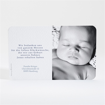 Dankeskarte Geburt umrahmt - Vue 4