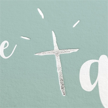 Einladung Taufe silbernes kreuz - Vue 2