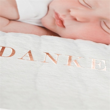 Dankeskarte Geburt kupfer und aquarell - Vue 2