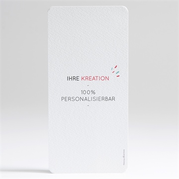 Menükarte Taufe blanco - 10x21cm (n221118) - Vue 2