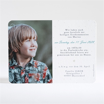 Einladung Kommunion silberner stern - vue 4