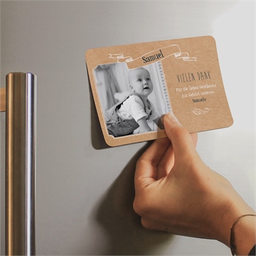 Dankeskarte Geburt wir präsentieren stolz - Vue 2