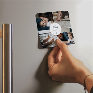 Dankeskarte Geburt foto-collage  - magnet - Vue 2