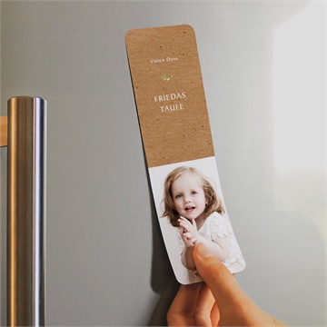 Dankeskarte Taufe kraftpapier und pflanzenmotiv - Vue 2