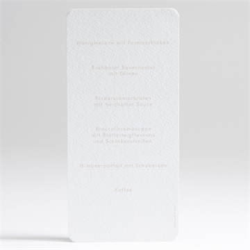 Menükarte Taufe kupfer schrift - Vue 2