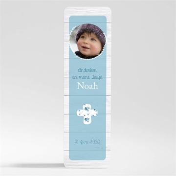 Andenken Taufe blaue schleife - magnet