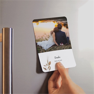 Dankeskarte Hochzeit herbstkranz - magnet - Vue 2