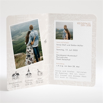 Hochzeitseinladung hochzeitsreise - Vue 2