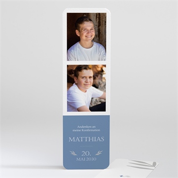 Andenken Konfirmation vergiss mein nicht blau