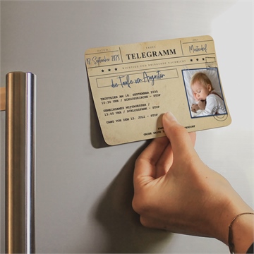 Einladung Taufe telegramm zur taufe - magnet - Vue 2
