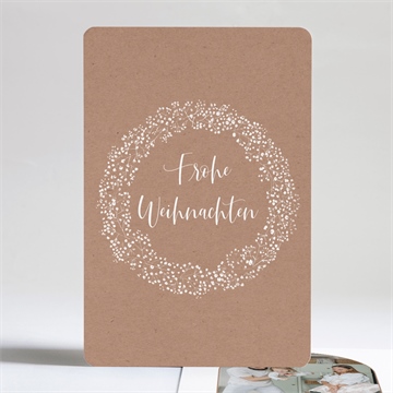 Weihnachtskarte schleierkrautkranz