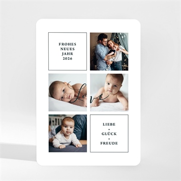 Weihnachtskarte mosaik mit 6 fotos - magnet