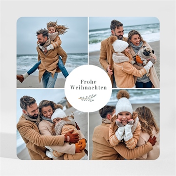 Weihnachtskarte familienporträts - magnet