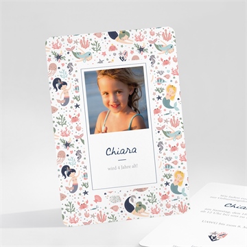 Geburtstagseinladung meerjungfrau