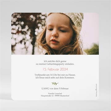 Geburtstagseinladung blumen im kreis - vue 2