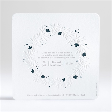 Geburtstagseinladung elegante blätterwelt - vue 3