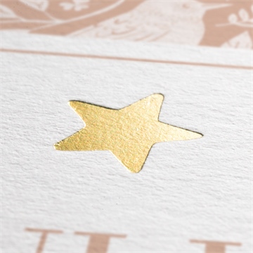 Einladung Taufe kleines vögelchen - gold - vue 2