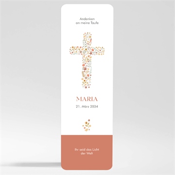 Andenken Taufe blumenmosaik - magnet