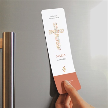 Andenken Taufe blumenmosaik - magnet - vue 2