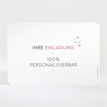 Geburtstagseinladung blanco - 13,8x9,5cm (n111259) - Vue 2