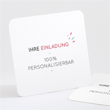 Geburtstagseinladung blanco - 9,5x9,5cm (n301181)