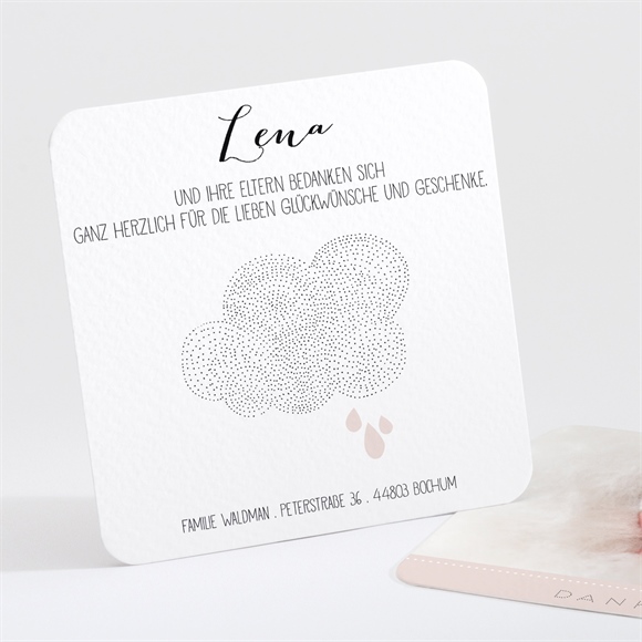 Dankeskarte Geburt Zarte Wolke ref.N30144